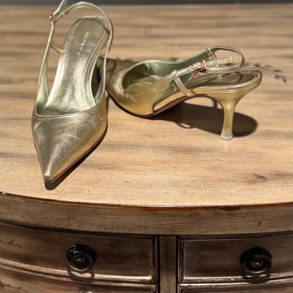 Gold Antonio Melani sling back
